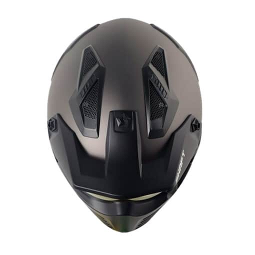 Casco Shaft 225 Prime Gris Rojo Visor Iridium Rojo 2 - ZONABIKER LA 21 1
