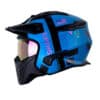 Casco Shaft 225 Saturn V Azul Fucsia Visor Iridium Fucsia