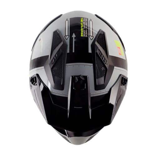 Casco Shaft 225 Saturn V Gris Amarillo Visor Silver 2 - ZONABIKER LA 21 1