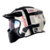 Casco Shaft 225 Saturn V Gris Rojo Visor Iridium Azul