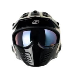 Casco Shaft 225 Saturn V Gris Rojo Visor Iridium Azul 2 - ZONABIKER LA 21 4