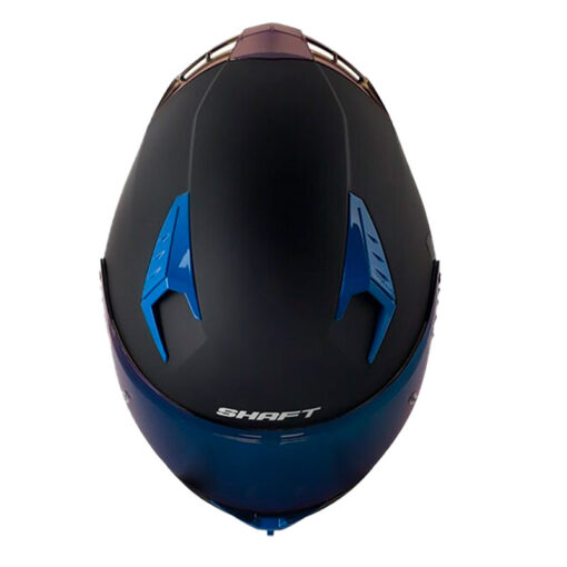 Casco Shaft 526sp Evo Solid Negro Azul Visor Iridium Azul 2 - ZONABIKER LA 21 2