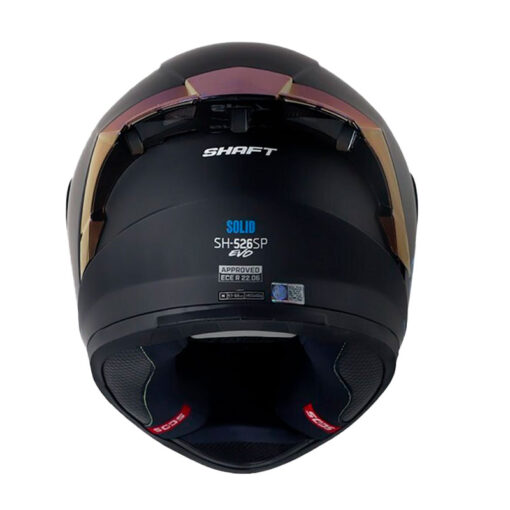 Casco Shaft 526sp Evo Solid Negro Azul Visor Iridium Azul 3. - ZONABIKER LA 21 3