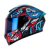 Casco X_One X-500Gt Evo Kitt Negro Azul Visor Iridium Azul