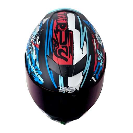 Casco X One X 500Gt Evo Kitt Negro Azul Visor Iridium Azul 2 - ZONABIKER LA 21 1