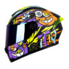 Casco X_One X-500Gt Evo Kitt Negro Naranja Visor Iridium Azul