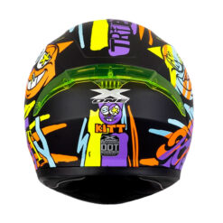 Casco X One X 500Gt Evo Kitt Negro Naranja Visor Iridium Azul 3 - ZONABIKER LA 21 5