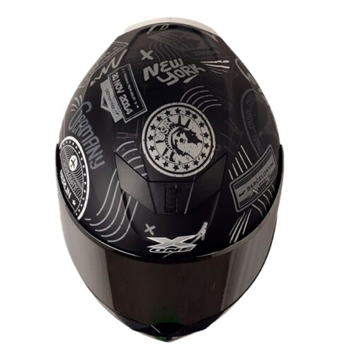 Casco X One X 500Gt Evo Passport Negro Gris Visor Silver 2 - ZONABIKER LA 21 1