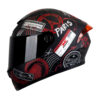 Casco X_One X-500Gt Evo Passport Negro Rojo Visor Smoke