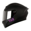 Casco X_One X-500Gt Evo Solid Negro Morado Visor Iridium Silver