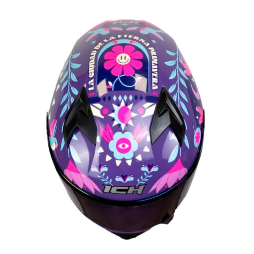 Casco Ich 503 Ed Especial Made In Medellin Morado Fucsia Visor Azul 2 - ZONABIKER LA 21 1