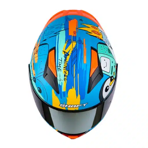 Casco Shaft 582Sp Evo Adventure Azul Amarillo Visor Iridium Dorado 3 1 - ZONABIKER LA 21 2