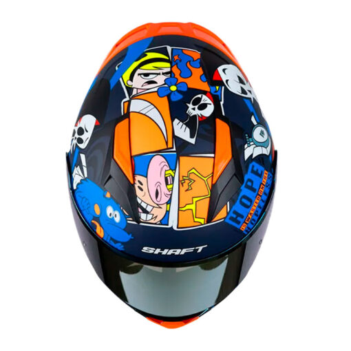 Casco Shaft 582Sp Evo Billy y Mandy Azul Oscuro Visor Iridium Dorado 3 - ZONABIKER LA 21 2