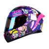 Casco Shaft 582Sp_Evo Billy y Mandy Morado Fucsia Visor Iridium Azul