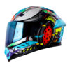 Casco Shaft 595 Stroke Azul Naranja Visor Iridium Azul