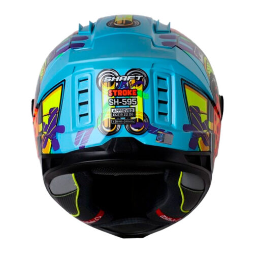 Casco Shaft 595 Stroke Azul Naranja Visor Iridium Azul 3 - ZONABIKER LA 21 2