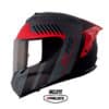 Casco Shaft Pro 610Dv Evo Mix Gris Rojo Visor Iridium Silver