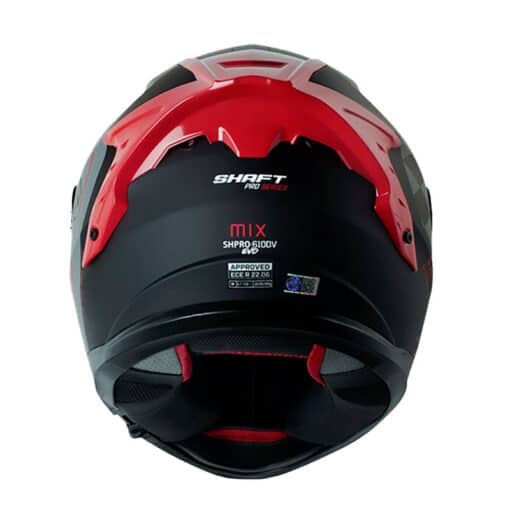 Casco Shaft Pro 610Dv Evo Mix Gris Rojo Visor Iridium Silver 3 - ZONABIKER LA 21 2