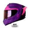 Casco Shaft Pro 610Dv Evo Mix Morado Fucsia Visor Iridium Morado