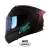 Casco Shaft Pro 610Dv Evo Solid Negro Turquesa Visor Iridium Azul
