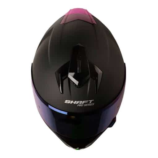 Casco Shaft Pro 610Dv Evo Solid Negro Turquesa Visor Iridium Azul 2 - ZONABIKER LA 21 1
