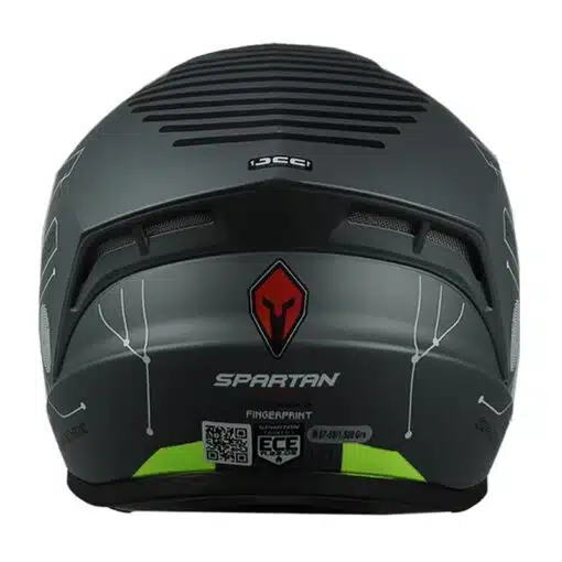 Casco Spartan Draken Fingerprint Gris Amarillo 3 - ZONABIKER LA 21 2