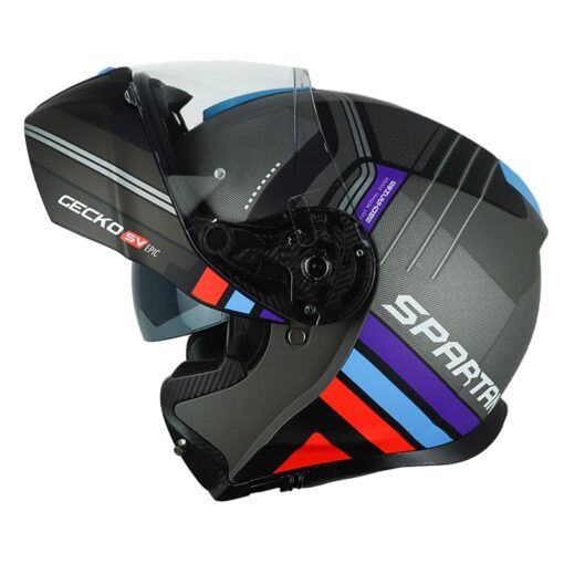 Casco Spartan Gecko Sv Epic Gris Azul