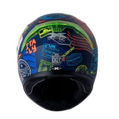 Casco X One X 500Gt Passport Azul Amarillo Visor Iridium Azul 3 - ZONABIKER LA 21 5