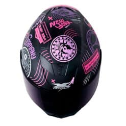 Casco X One X 500Gt Passport Negro Fucsia Visor Iridium Azul 2 - ZONABIKER LA 21 4