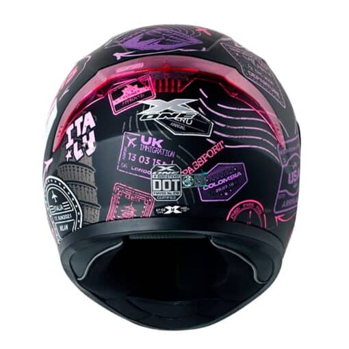 Casco X One X 500Gt Passport Negro Fucsia Visor Iridium Azul 3 - ZONABIKER LA 21 2