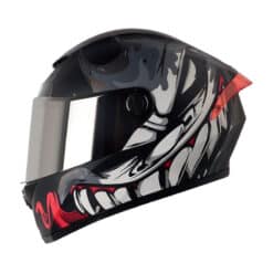 Casco X_One X-500Gt Spitfire Negro Gris Visor Iridium Silver