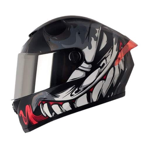 Casco X_One X-500Gt Spitfire Negro Gris Visor Iridium Silver