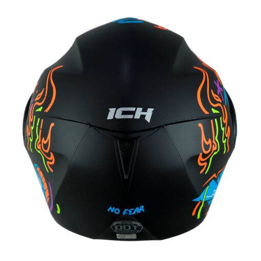 Casco Ich 3110 No Fear Negro Azul Visor Azul 3 - ZONABIKER LA 21 2