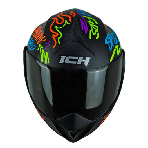 Casco Ich 3110 No Fear Negro Azul Visor Random 2 - ZONABIKER LA 21 1