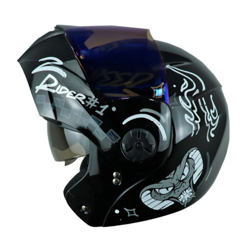 Casco Ich 3110 No_Fear Negro Gris Visor Azul