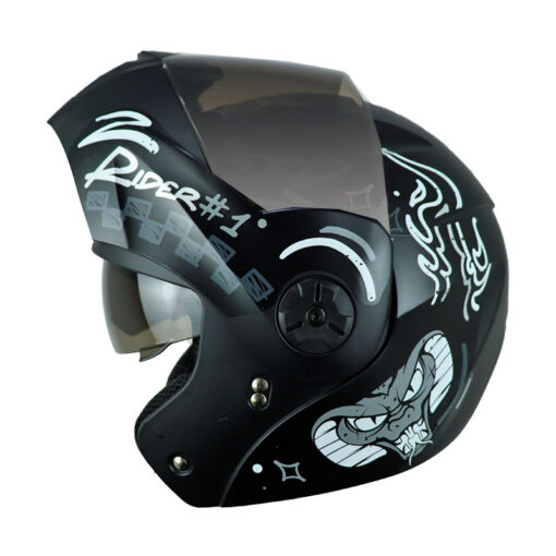 Casco Ich 3110 No_Fear Negro Gris Visor Silver