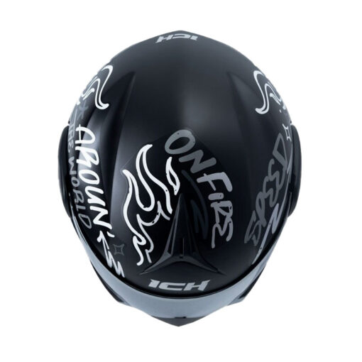 Casco Ich 3110 No Fear Negro Gris Visor Silver 2 - ZONABIKER LA 21 1