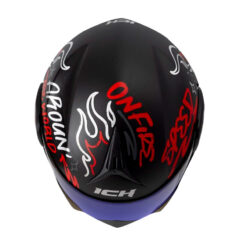 Casco Ich 3110 No Fear Negro Rojo Visor Azul 2 - ZONABIKER LA 21 4