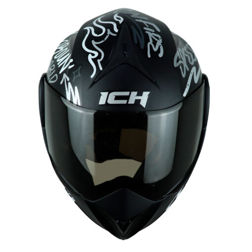 casco Ich 3110 No Fear Negro Gris Visor Random 2 - ZONABIKER LA 21 1