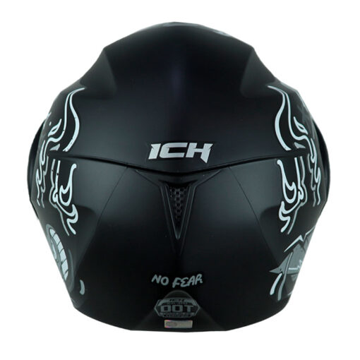 casco Ich 3110 No Fear Negro Gris Visor Random 3 2 - ZONABIKER LA 21 2