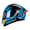 Casco Shaft 590Sr Extremer Azul Naranja Visor Iridium Azul