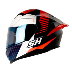 Casco Shaft 590Sr Rapid Azul Oscuro Naranja Visor Iridium Azul