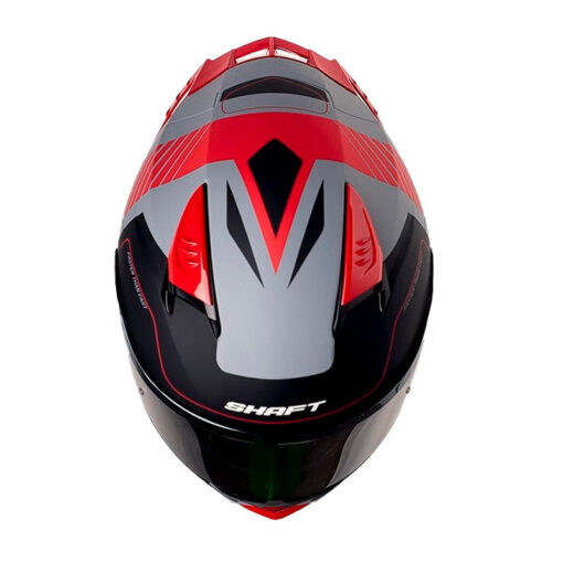 Casco Shaft 590Sr Rapid Gris Rojo Visor Iridium Silver 2 - ZONABIKER LA 21 1
