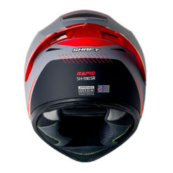 Casco Shaft 590Sr Rapid Gris Rojo Visor Iridium Silver 3 - ZONABIKER LA 21 5