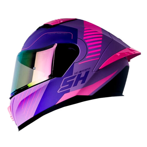Casco Shaft 590Sr Rapid Morado Fucsia Visor Iridium Morado
