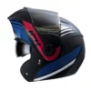 Casco Ich 3110 Blitz Negro Azul Visor Random