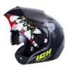 Casco Ich 3110 Nidhog Negro Gris Visor Random