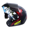 Casco Ich 3110 Nidhog Negro Rojo Visor Random