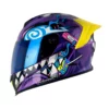 Casco Shaft 502sp Voltaire Morado Azul Visor Iridium Azul