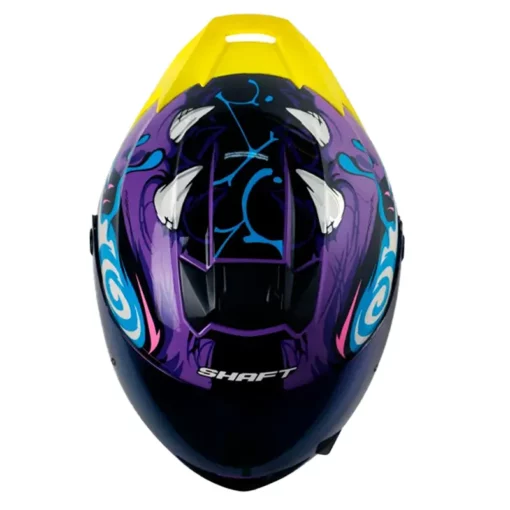 Casco Shaft 502sp Voltaire Morado Azul Visor Iridium Azul 2 - ZONABIKER LA 21 1